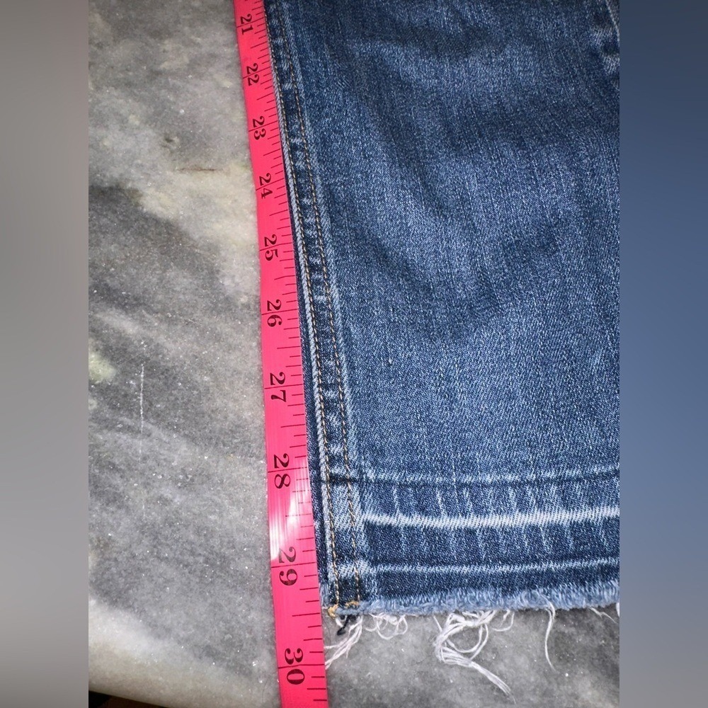 Rag & Bone Size 28 Dre Style Distressed Blue Women's Straight Leg Jeans - Picture 7 of 14
